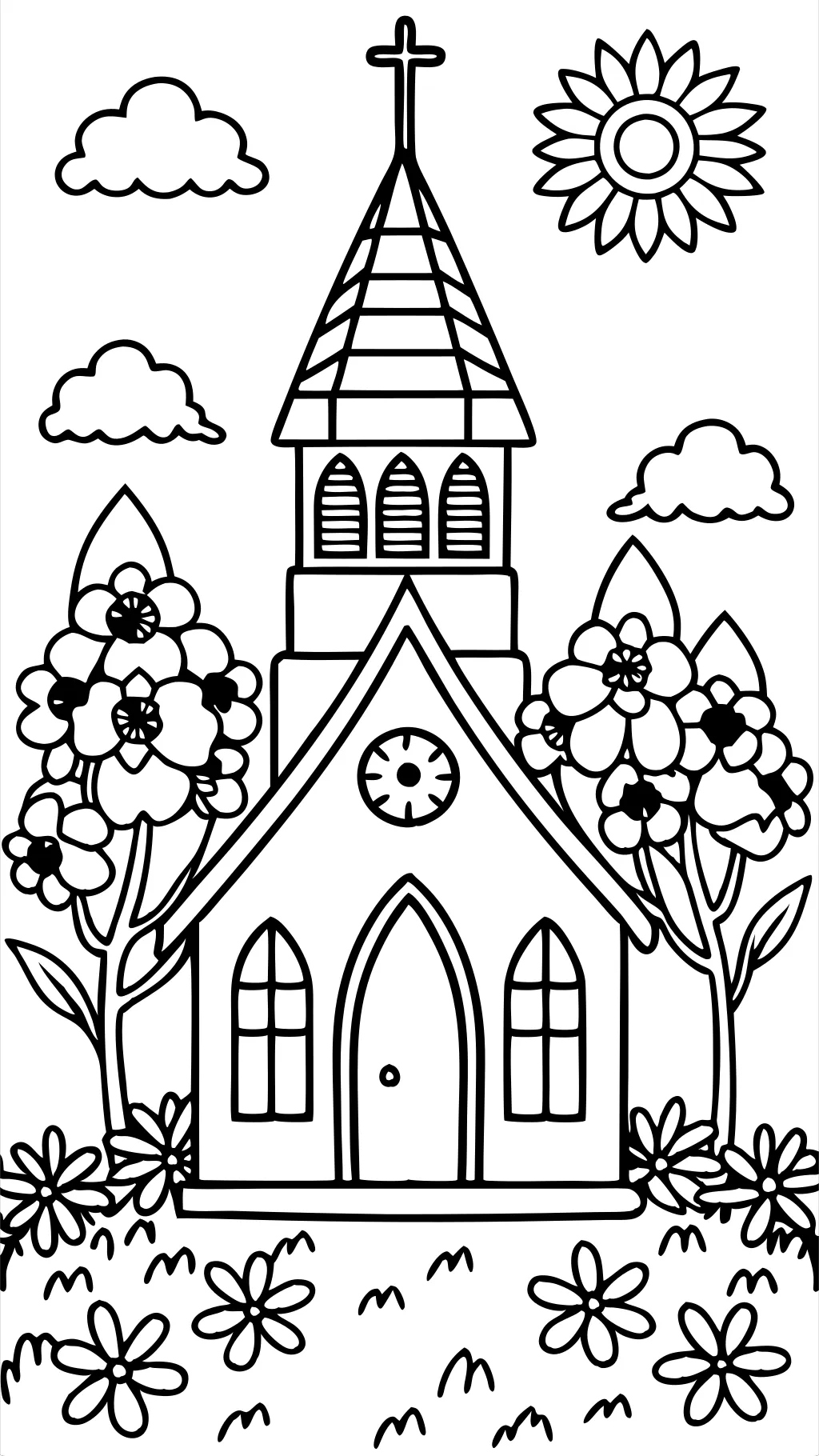 coloriages de l’église de Pâques